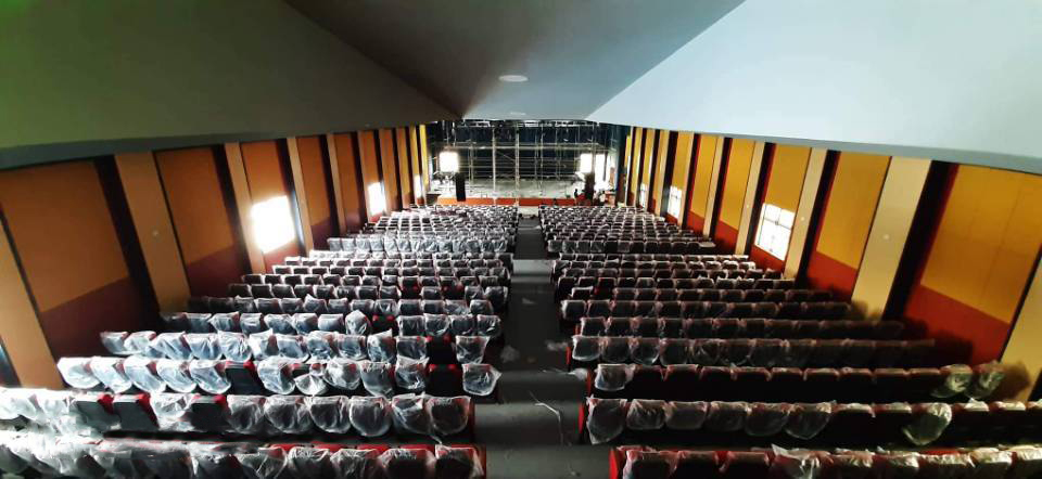 LA208 Active Line Aarray Sound System Installed in an Auditorium