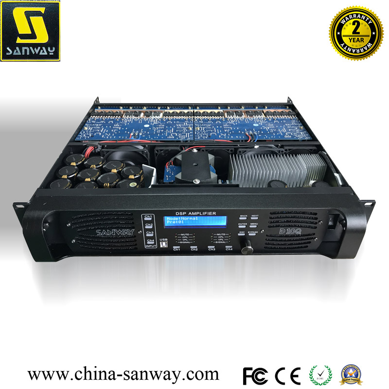 D10Q 4CH digital DSP power amplifier 1000W