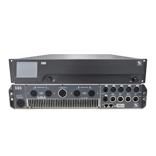 D80 16000W High Power Class D DSP 4 Channel Power Amplifier for Line Array Speaker