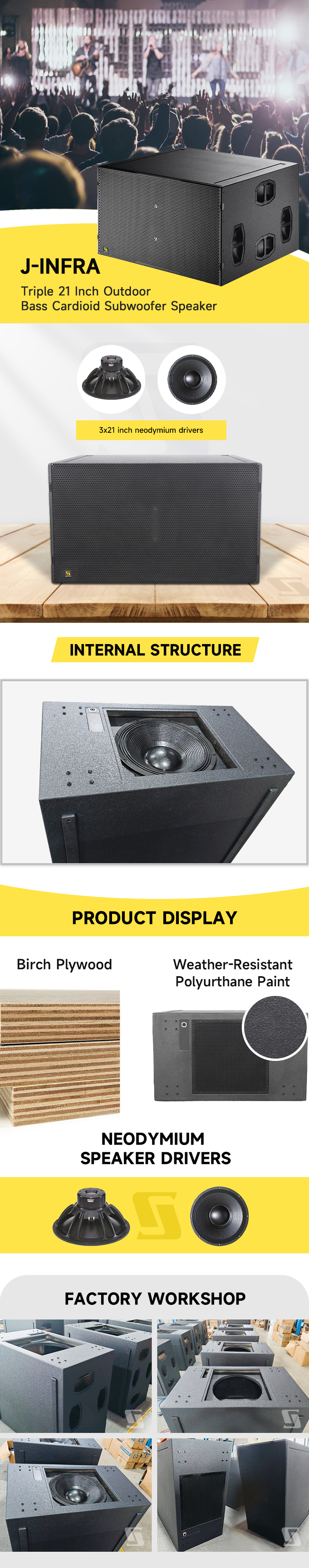 J-INFRA3x21 inch subwoofer